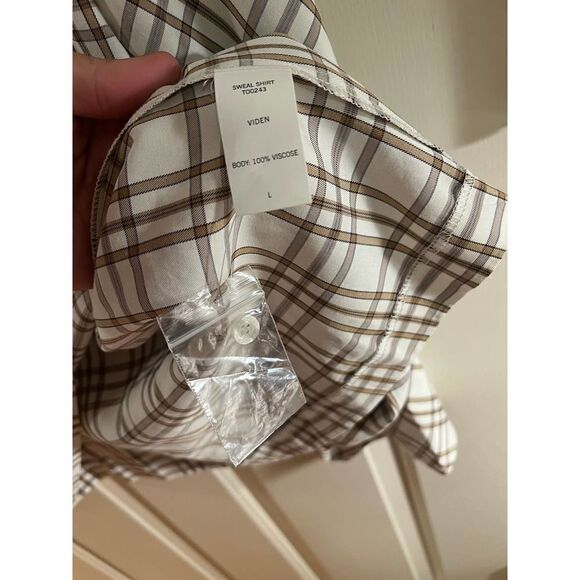 Viden Sweal Oversized Plaid Shirt Women's Sz. L - Picture 3 of 6